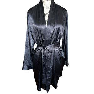 Victoria’s Secret Black Satin Robe One Size Fits All